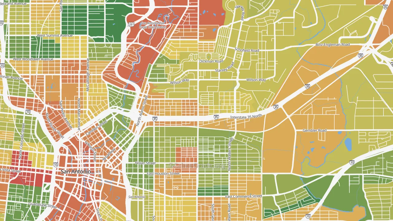 Government Hill Alliance, San Antonio, TX Map of Drug-Related Crime Rates
