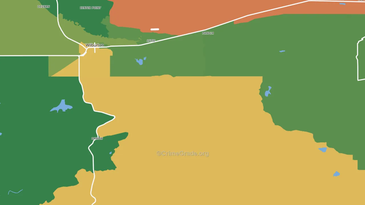 Gowen, OK Map of Drug-Related Crime Rates
