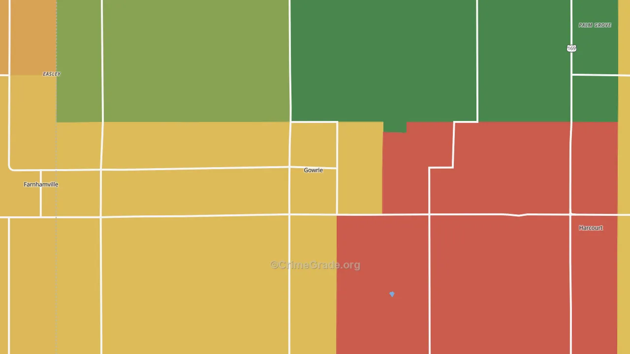 Gowrie, IA Map of Drug-Related Crime Rates