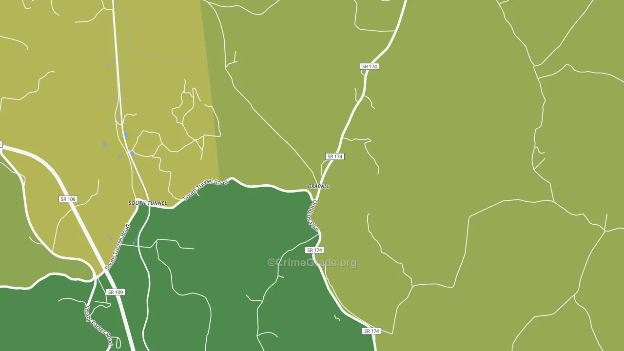 Graball, TN Map of Drug-Related Crime Rates
