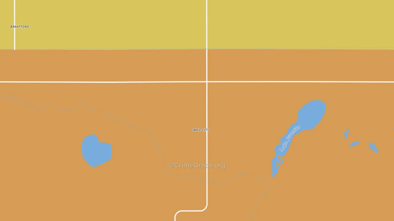 Grace City, ND Map of Drug-Related Crime Rates