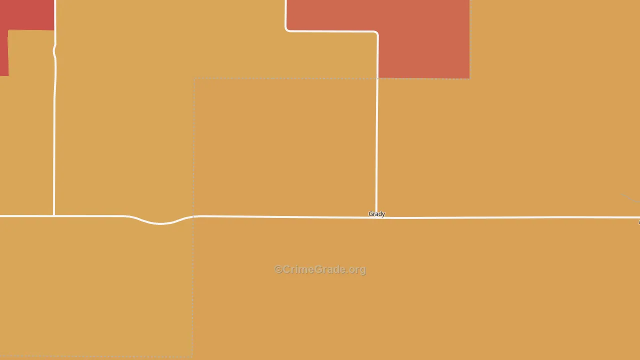 Grady, NM Map of Drug-Related Crime Rates