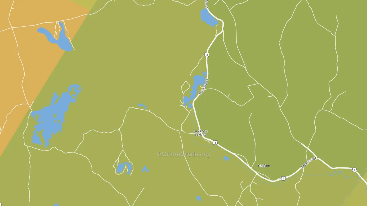 Grafton Center, NH Map of Drug-Related Crime Rates