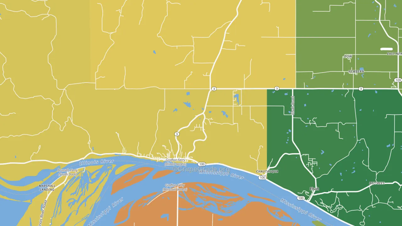 Grafton, IL Map of Drug-Related Crime Rates
