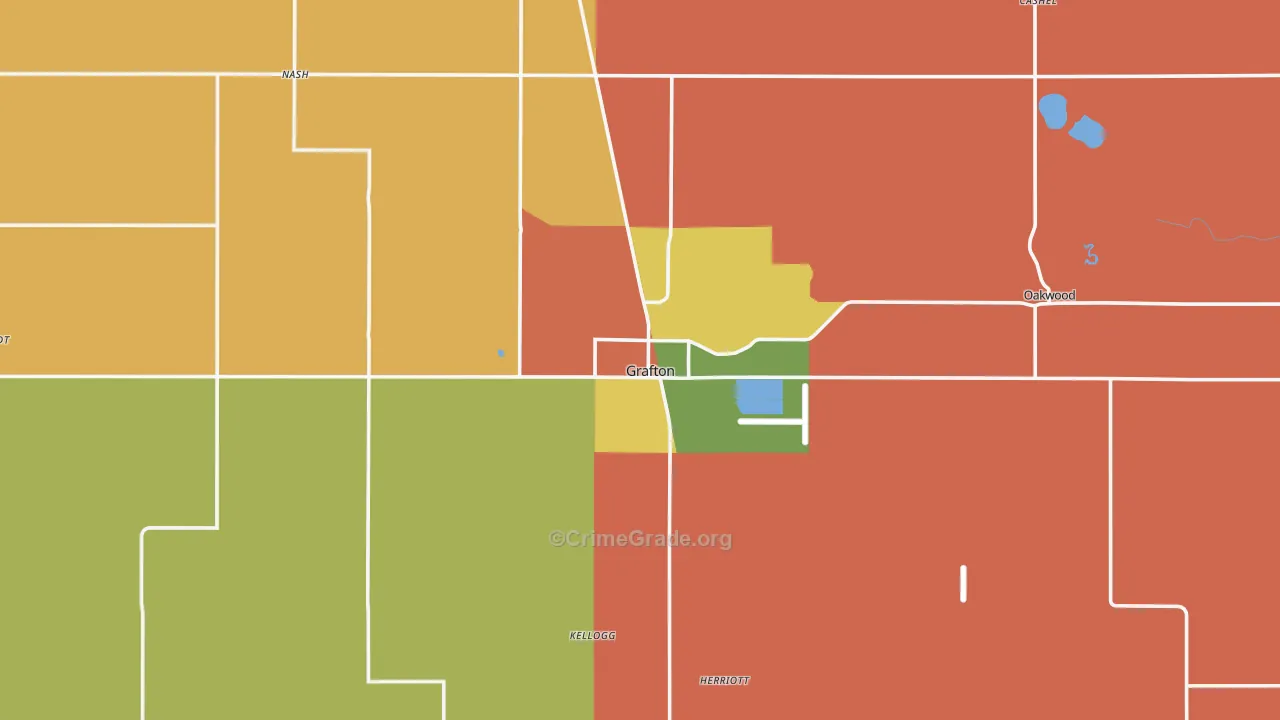 Grafton, ND Map of Drug-Related Crime Rates