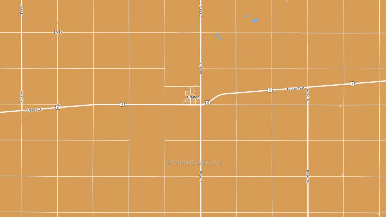 Grafton, NE Map of Drug-Related Crime Rates