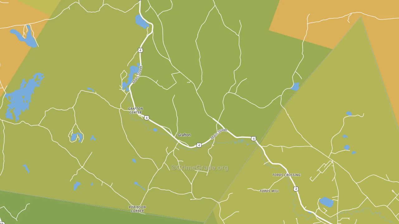 Grafton, NH Map of Drug-Related Crime Rates