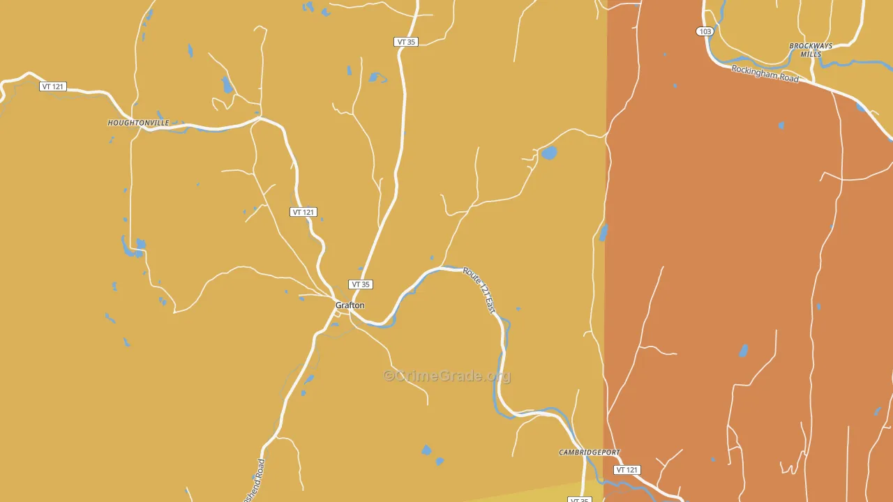 Grafton, VT Map of Drug-Related Crime Rates
