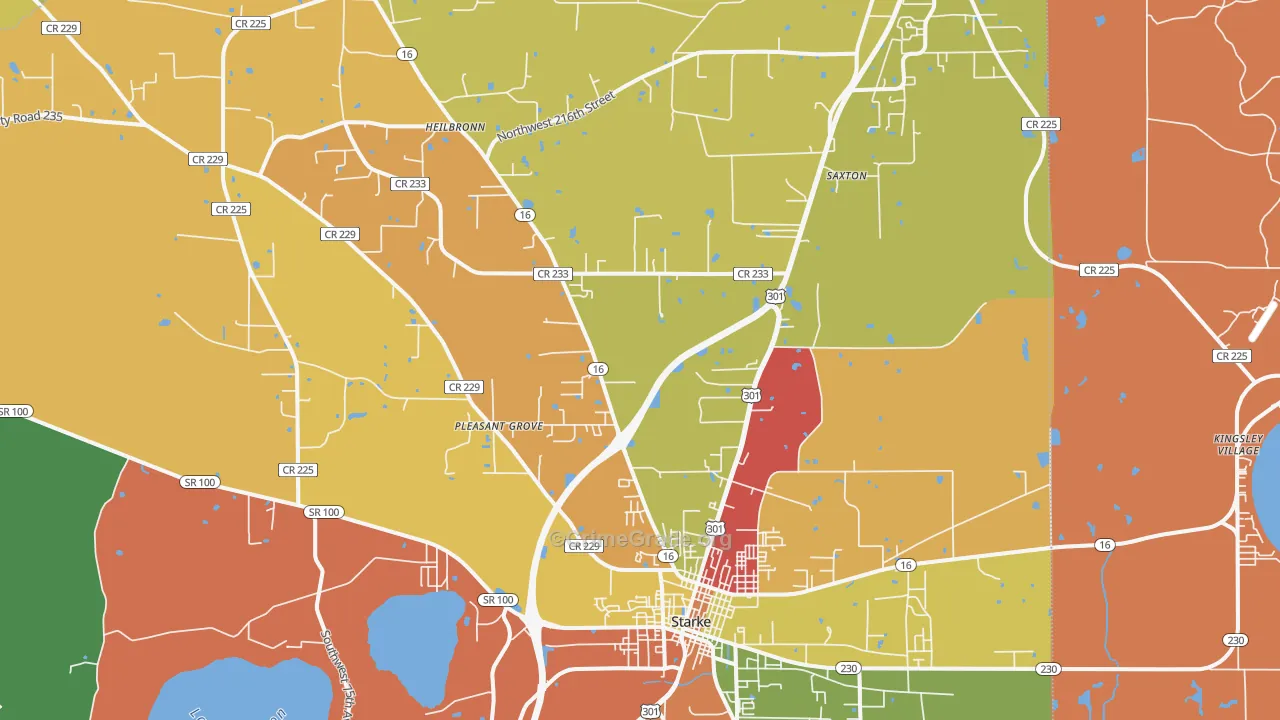 Graham, FL Map of Drug-Related Crime Rates