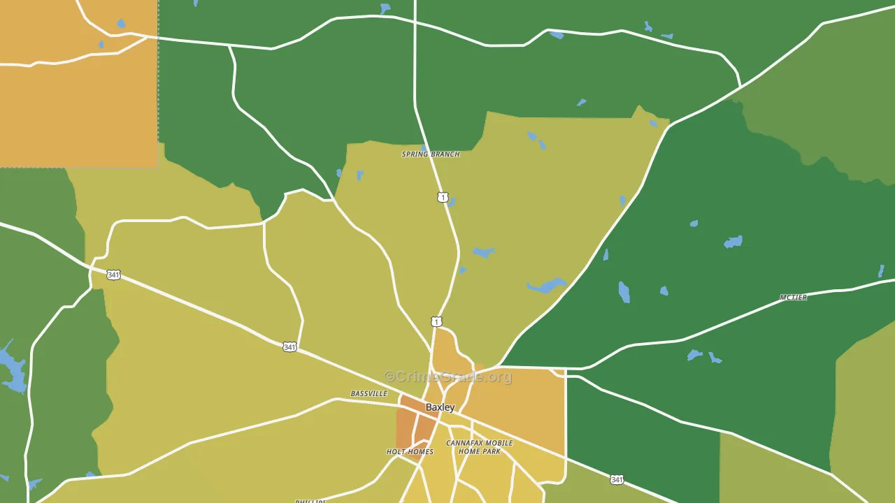 Graham, GA Map of Drug-Related Crime Rates