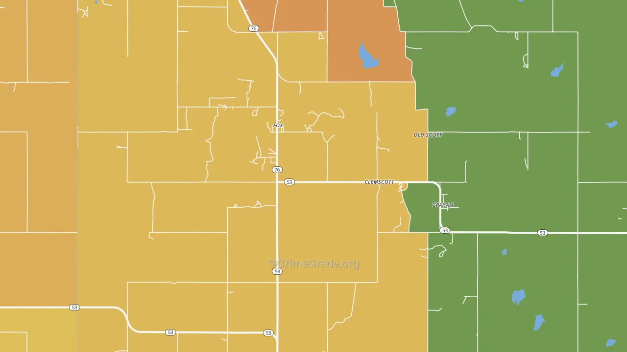 Graham, OK Map of Drug-Related Crime Rates