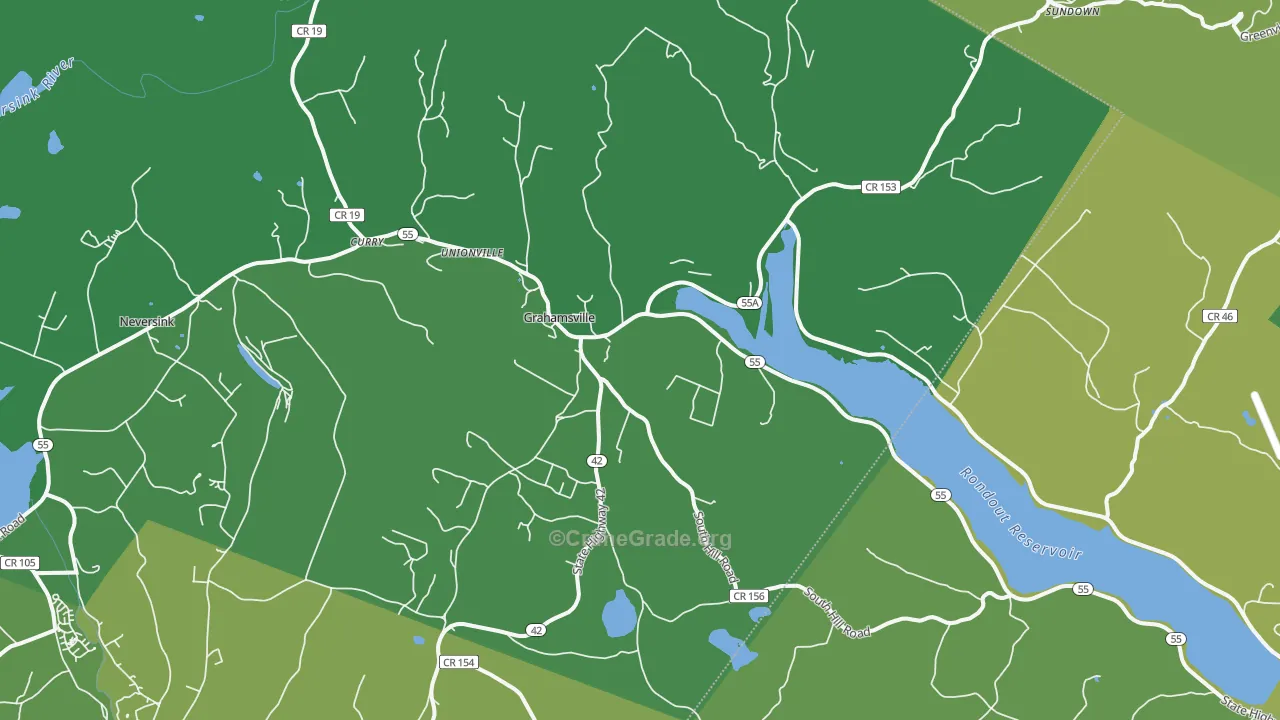Grahamsville, NY Map of Drug-Related Crime Rates