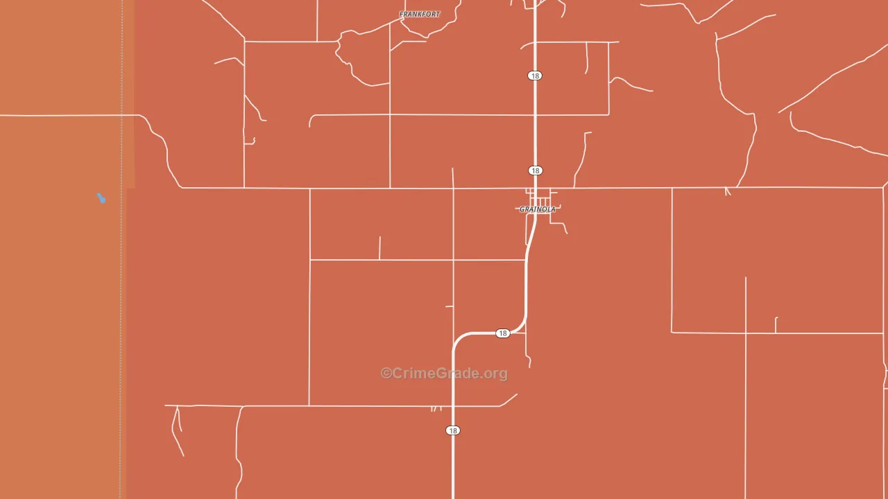 Grainola, OK Map of Drug-Related Crime Rates