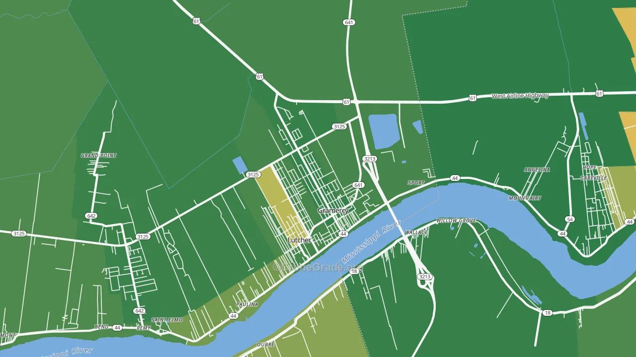 Gramercy, LA Map of Drug-Related Crime Rates