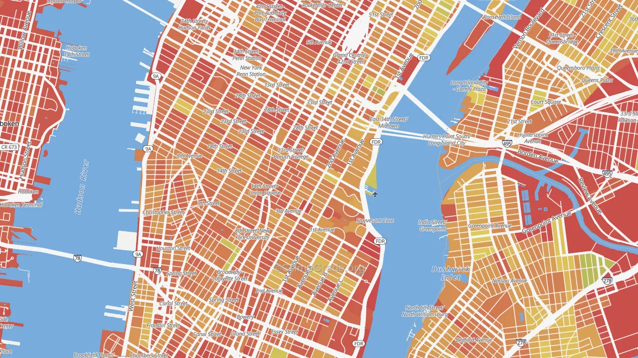 Gramercy, Manhattan, NY Map of Drug-Related Crime Rates