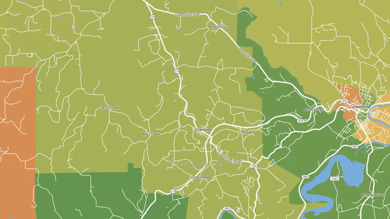 Grampian, PA Map of Drug-Related Crime Rates