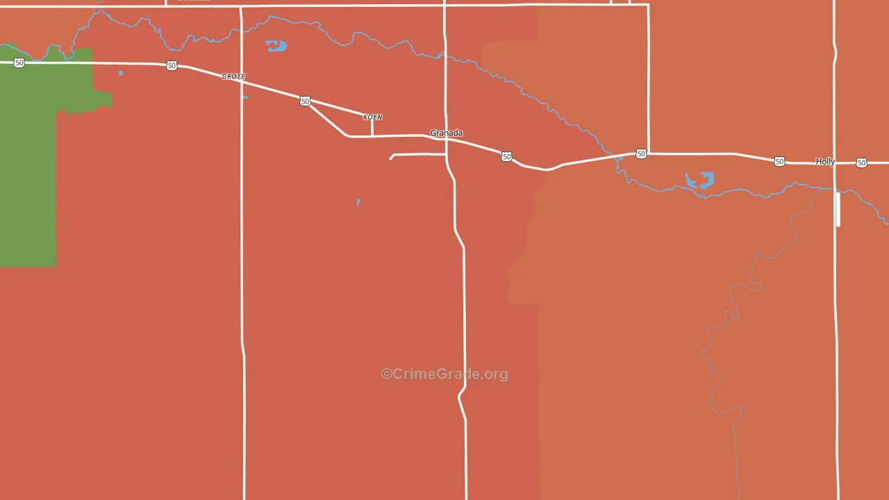 Granada, CO Map of Drug-Related Crime Rates