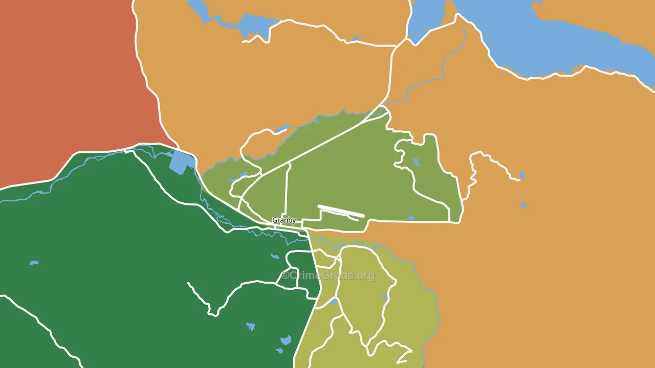 Granby, CO Map of Drug-Related Crime Rates