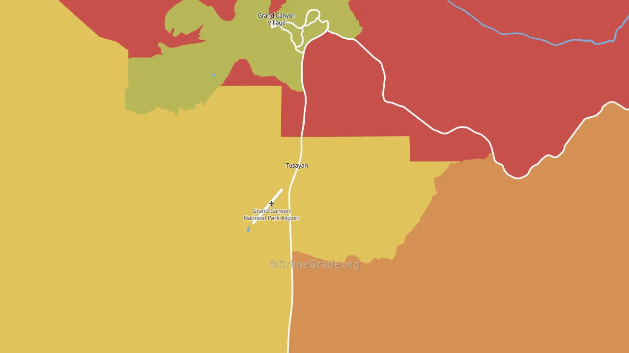 Grand Canyon, AZ Map of Drug-Related Crime Rates
