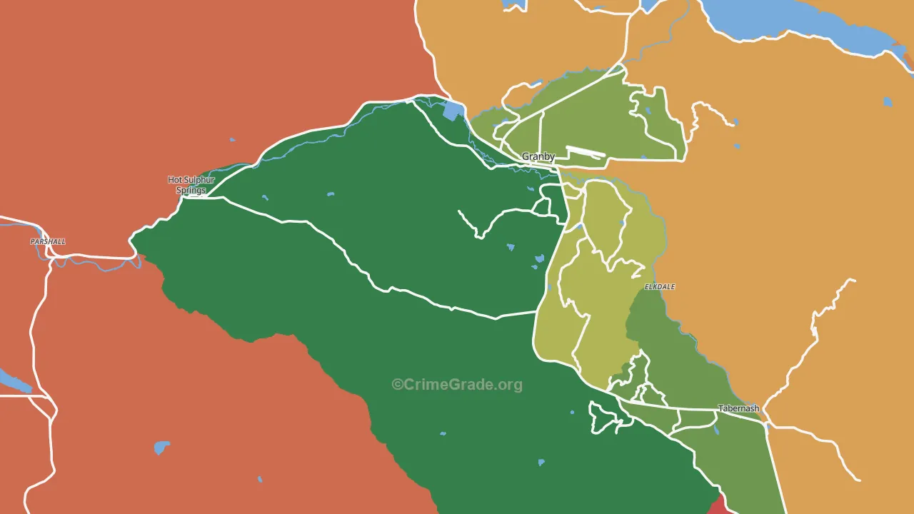 Grand County, CO Map of Drug-Related Crime Rates