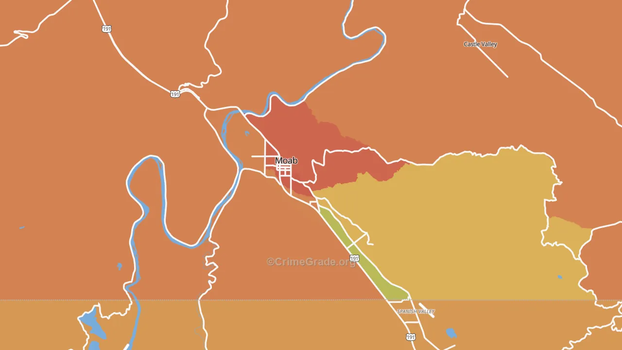 Grand County, UT Map of Drug-Related Crime Rates