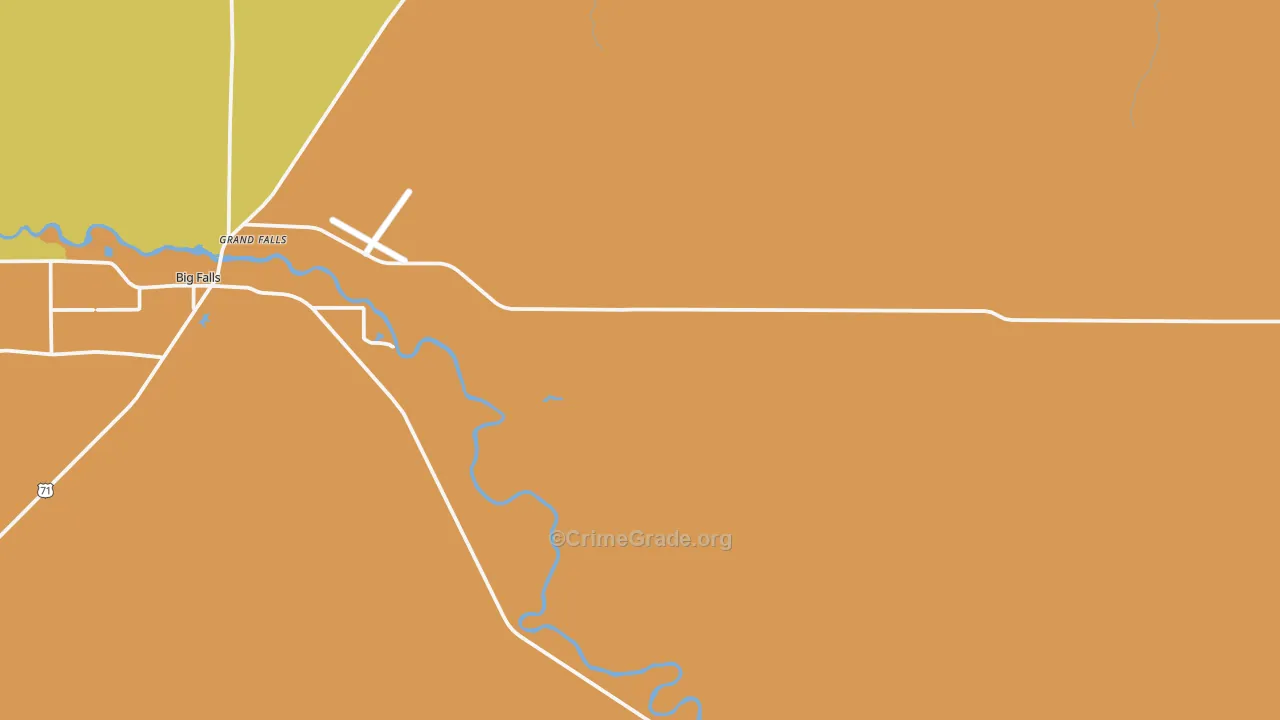 Grand Falls, MN Map of Drug-Related Crime Rates