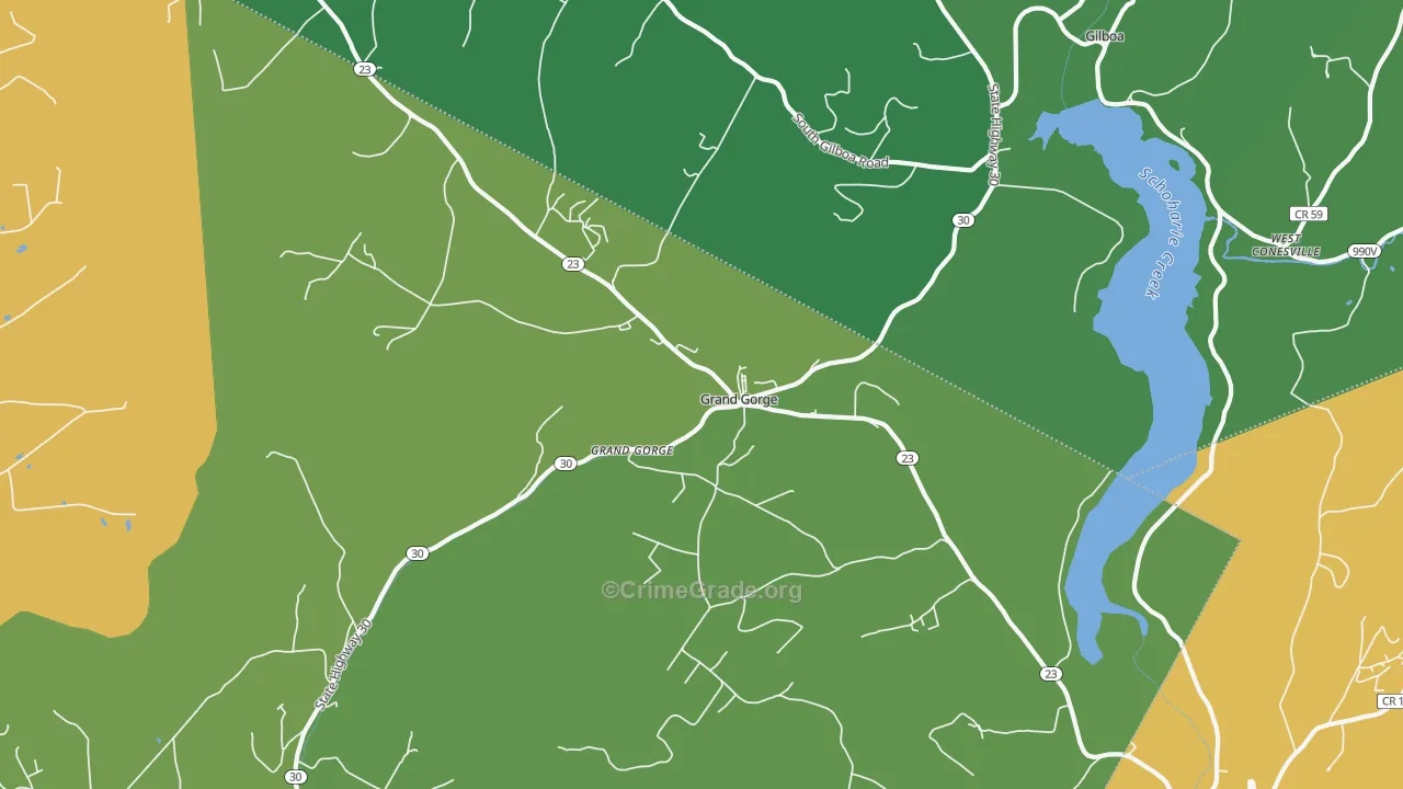 Grand Gorge, NY Map of Drug-Related Crime Rates