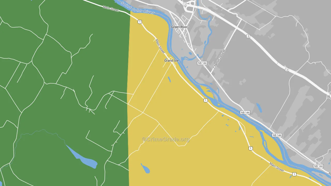 Grand Isle, ME Map of Drug-Related Crime Rates