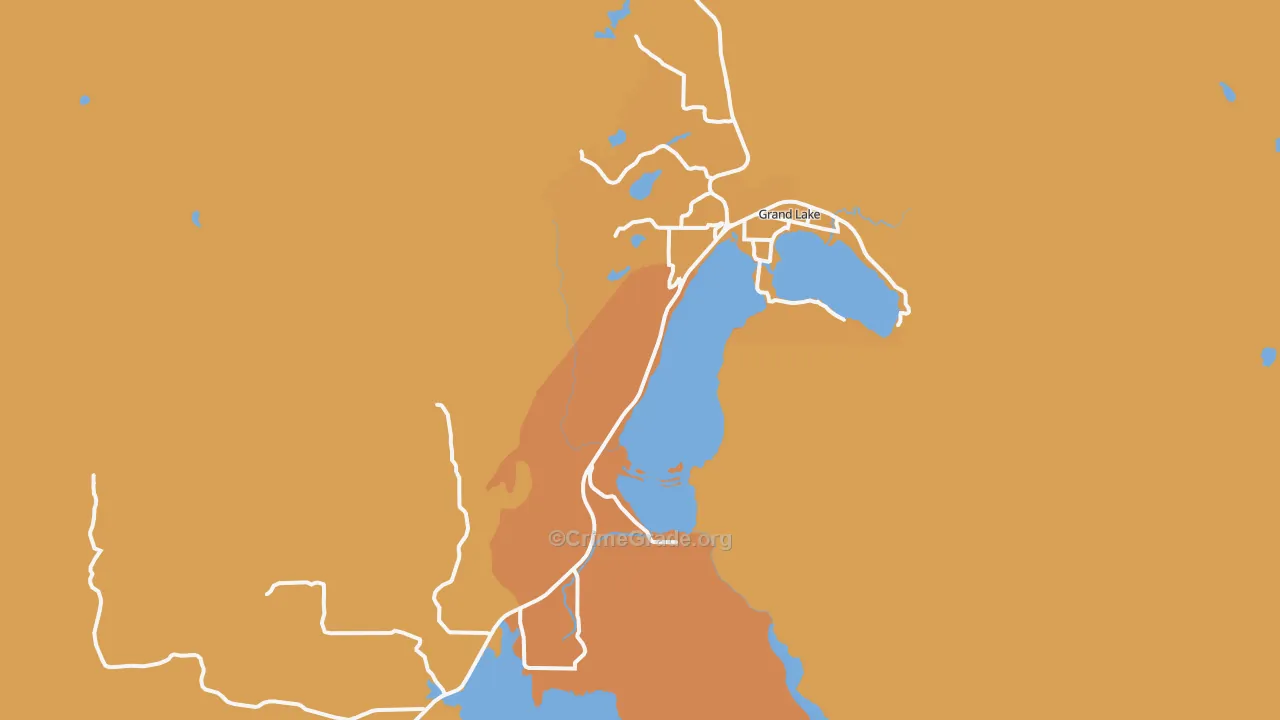 Grand Lake, CO Map of Drug-Related Crime Rates