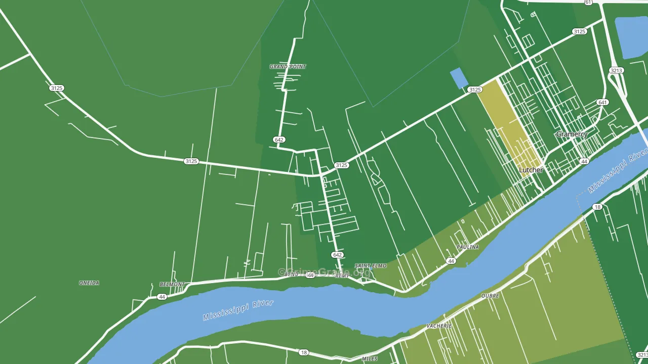 Grand Point, LA Map of Drug-Related Crime Rates