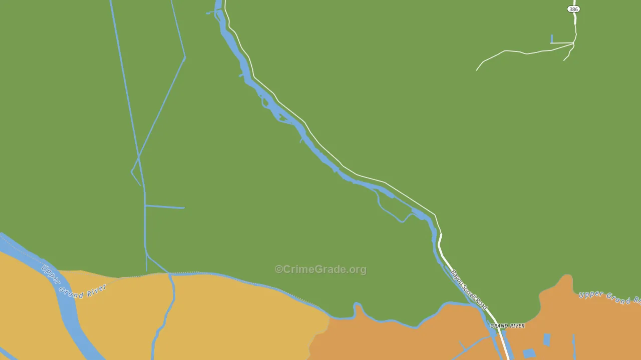 Grand River, LA Map of Drug-Related Crime Rates