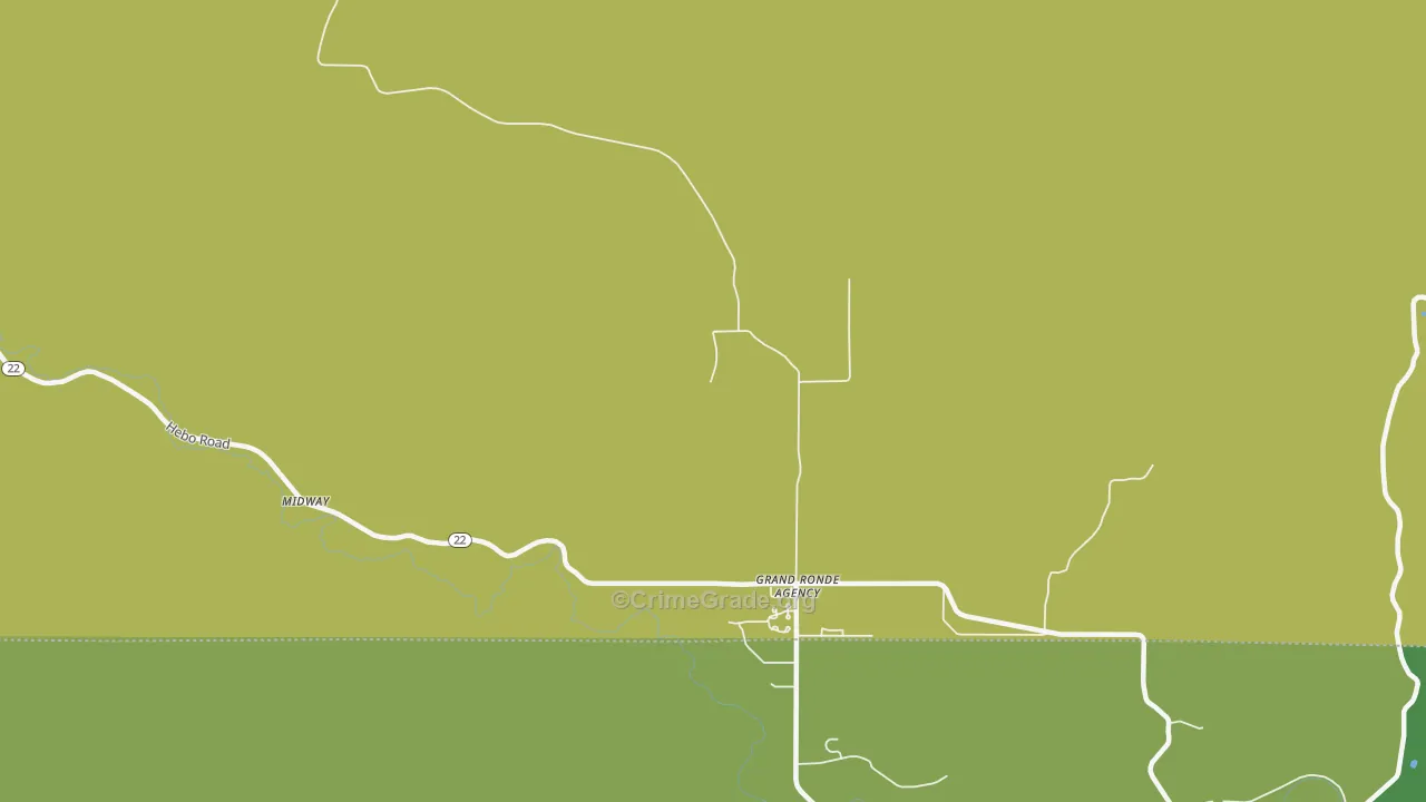 Grand Ronde Agency, OR Map of Drug-Related Crime Rates