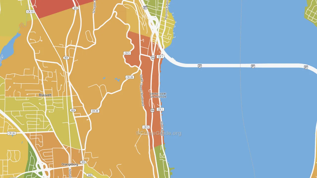 Grand View-on-Hudson, NY Map of Drug-Related Crime Rates
