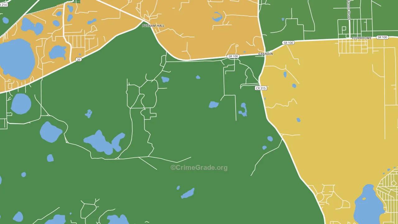 Grandin, FL Map of Drug-Related Crime Rates