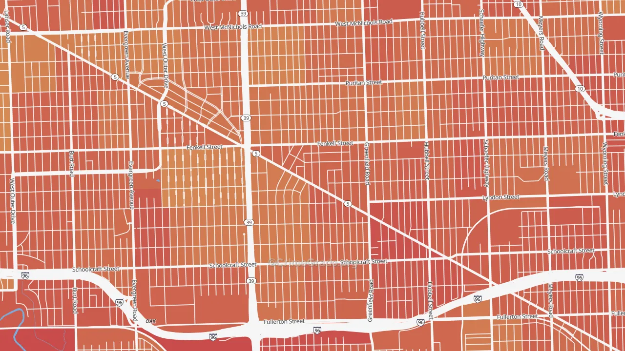 Grandmont-Rosedale, Detroit, MI Map of Drug-Related Crime Rates
