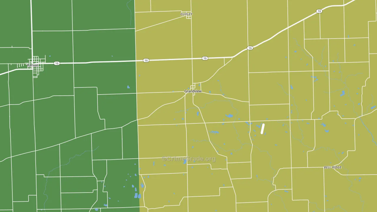 Grandview, IL Map of Drug-Related Crime Rates