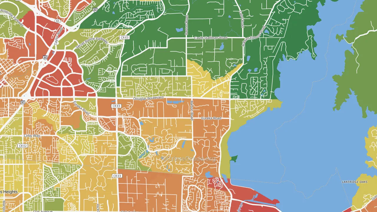 Granite Bay, CA Map of Drug-Related Crime Rates