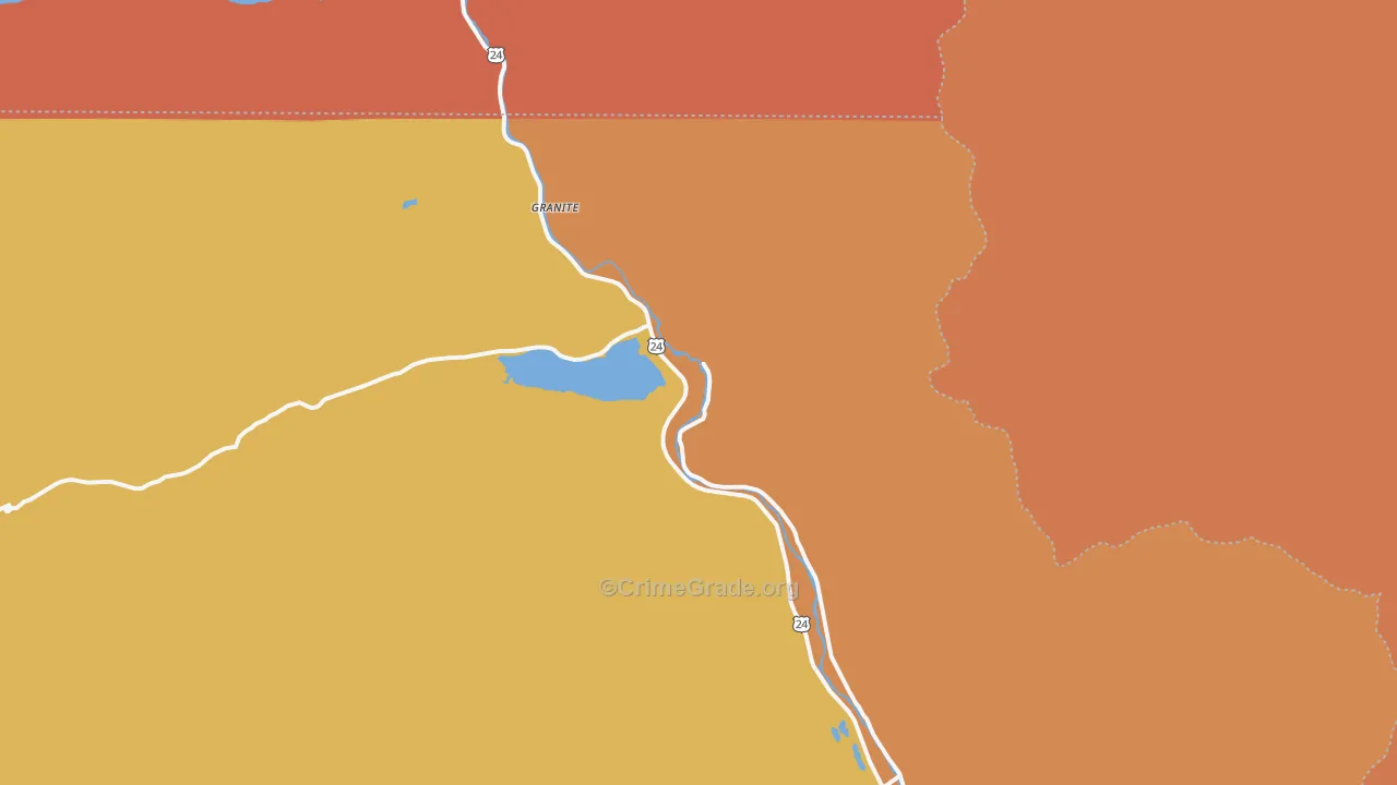 Granite, CO Map of Drug-Related Crime Rates