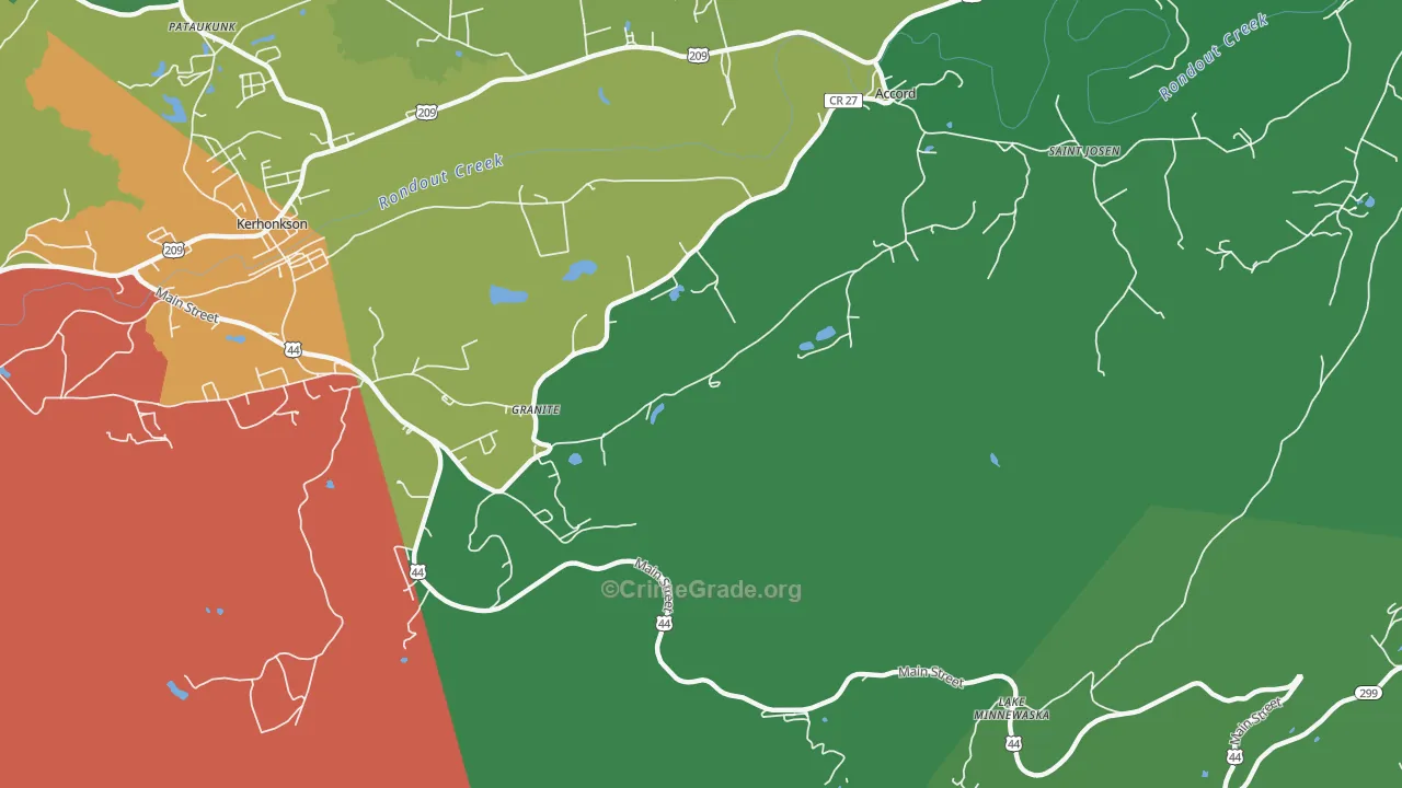 Granite, NY Map of Drug-Related Crime Rates