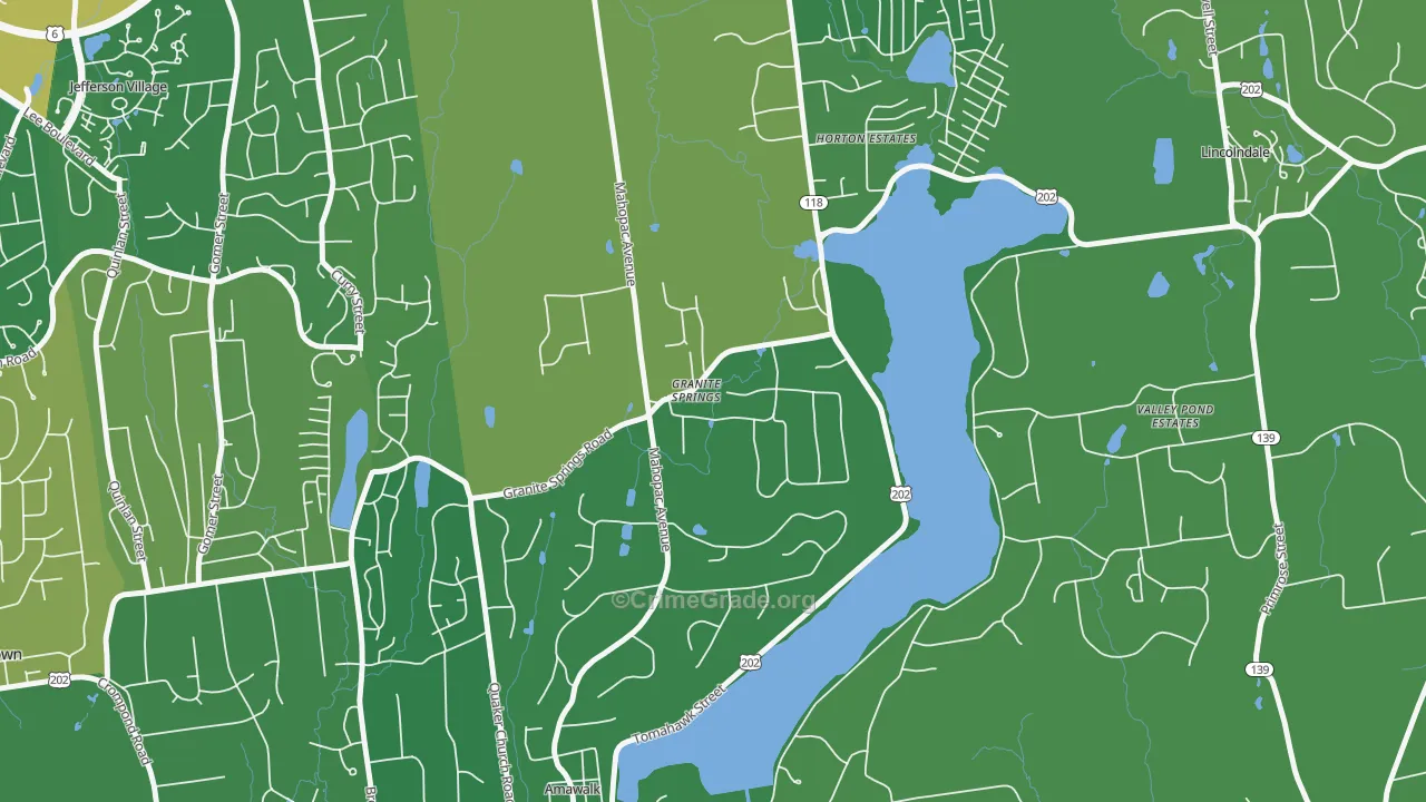 Granite Springs, NY Map of Drug-Related Crime Rates
