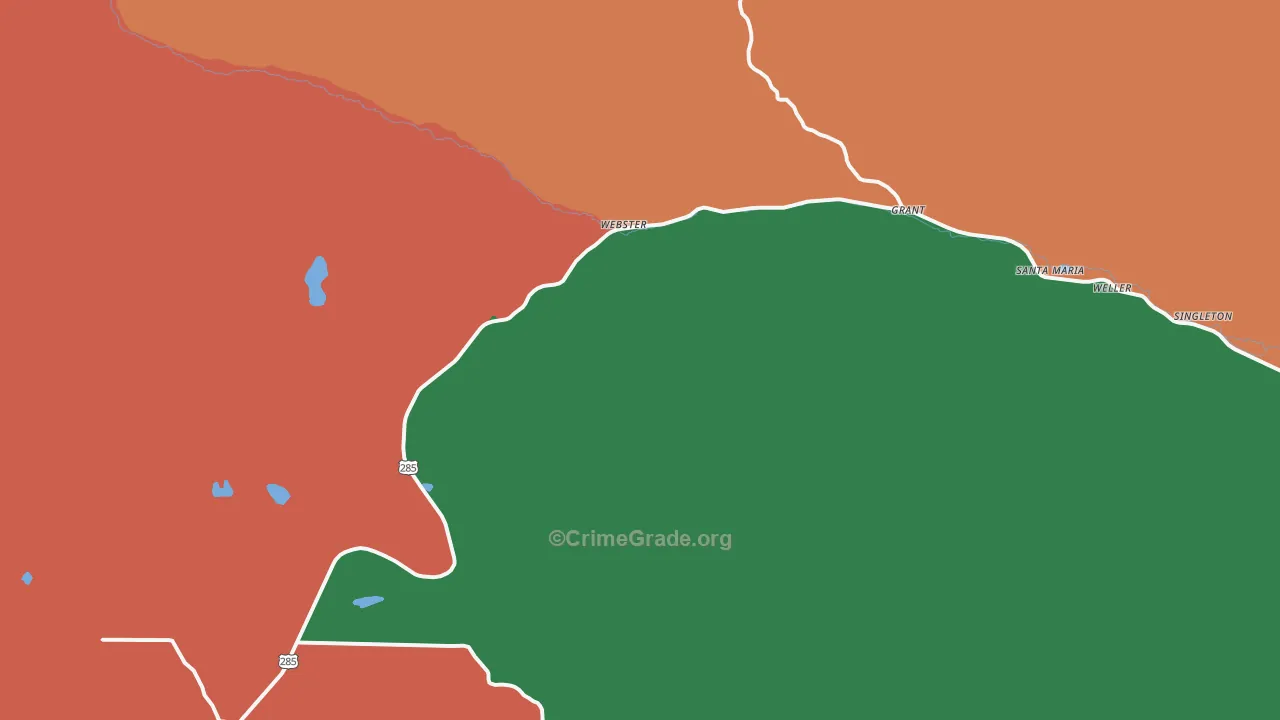 Grant, CO Map of Drug-Related Crime Rates