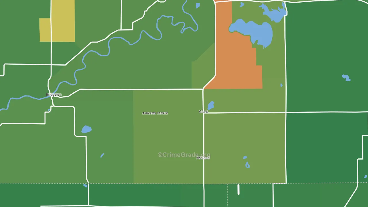 Grant, MI Map of Drug-Related Crime Rates