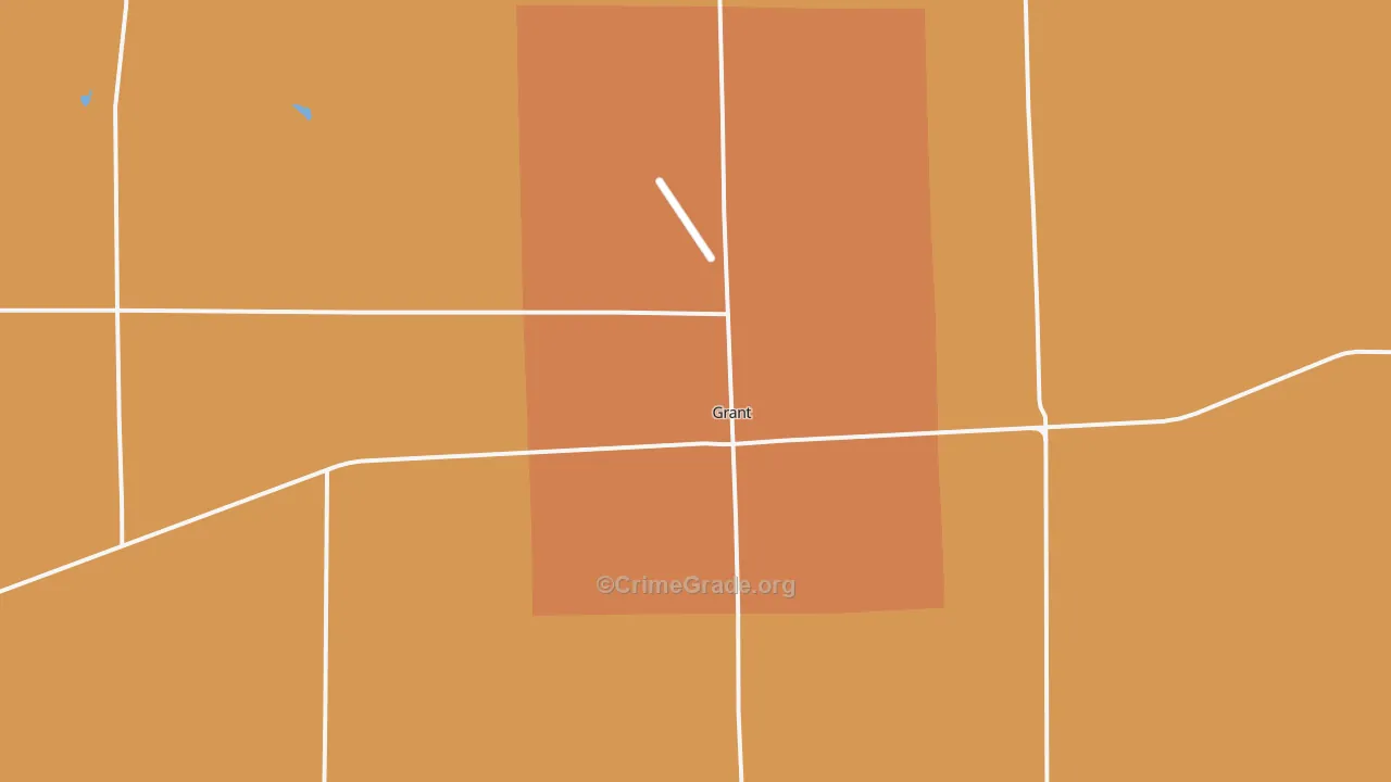 Grant, NE Map of Drug-Related Crime Rates