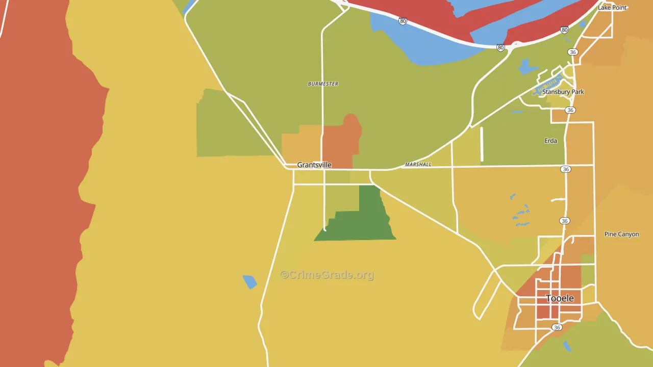 Grantsville, UT Map of Drug-Related Crime Rates