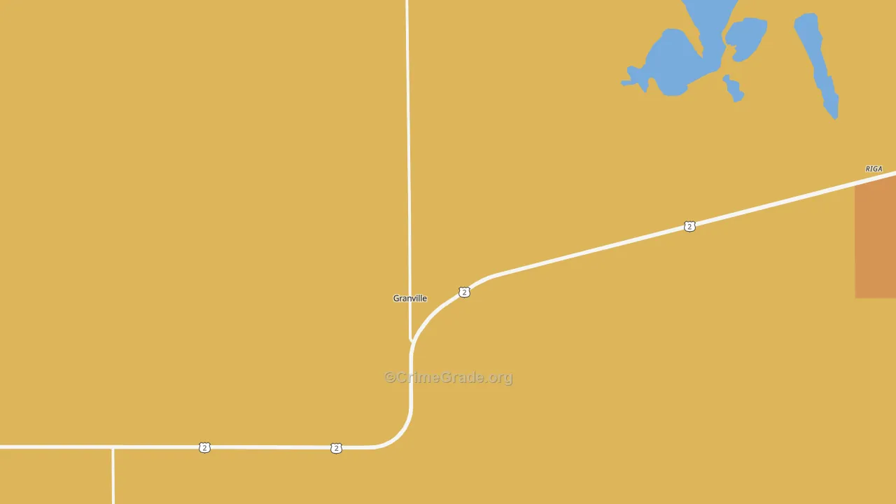 Granville, ND Map of Drug-Related Crime Rates