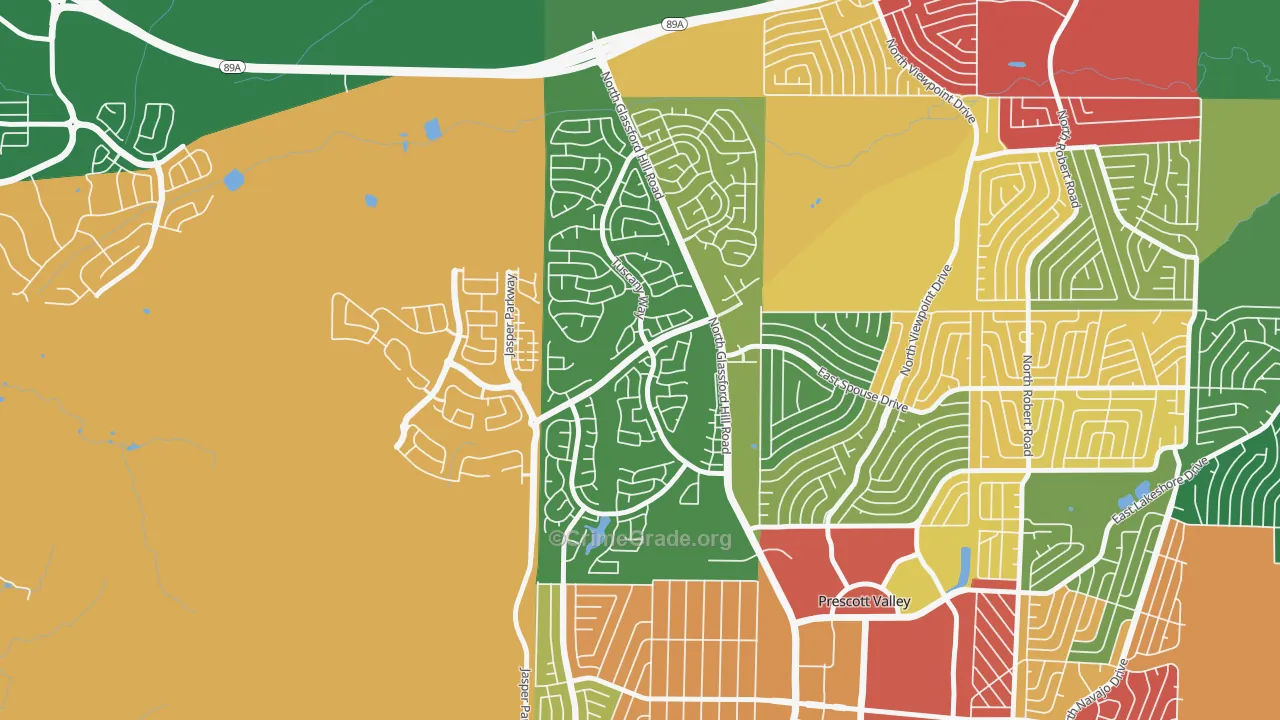 Granville, Prescott Valley, AZ Map of Drug-Related Crime Rates