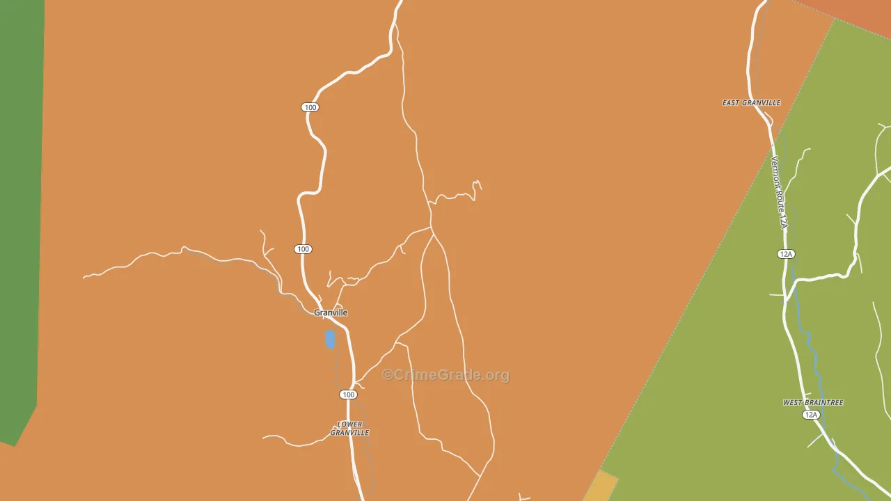 Granville, VT Map of Drug-Related Crime Rates
