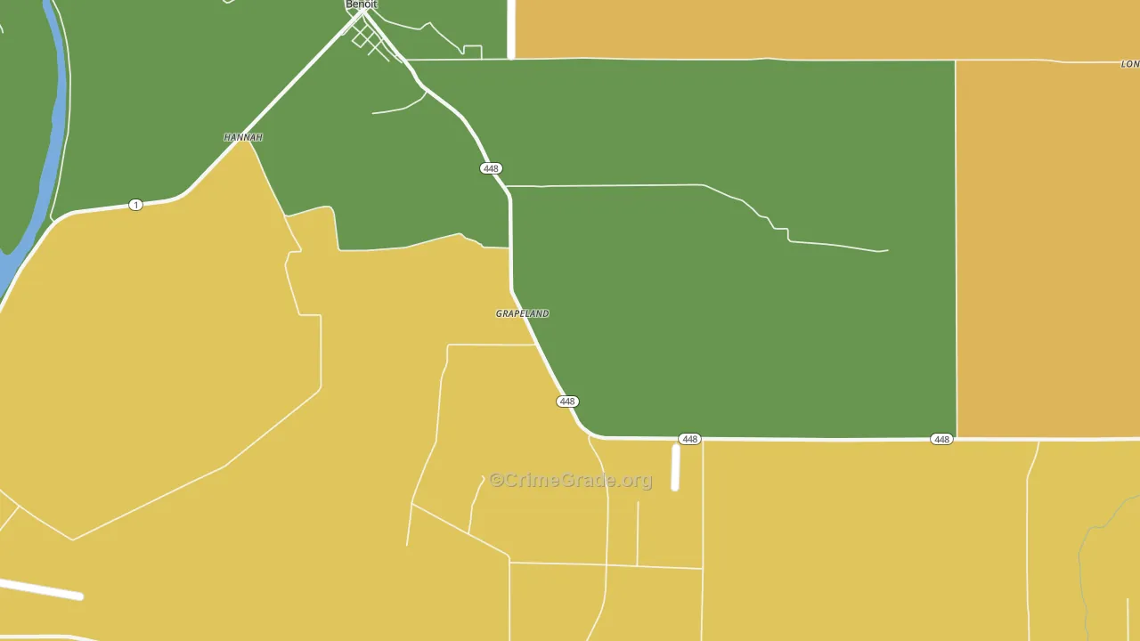 Grapeland, MS Map of Drug-Related Crime Rates