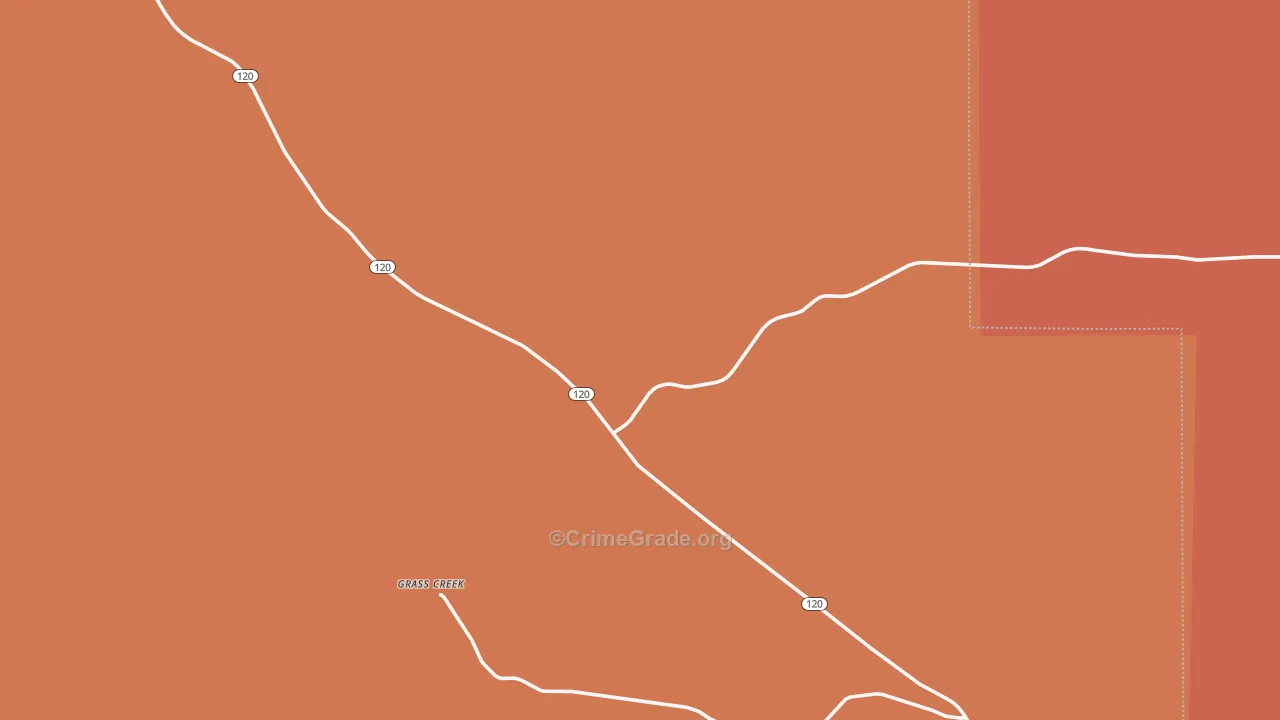 Grass Creek, WY Map of Drug-Related Crime Rates