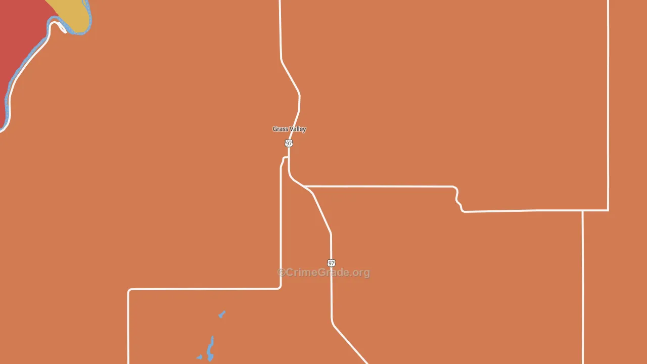 Grass Valley, OR Map of Drug-Related Crime Rates